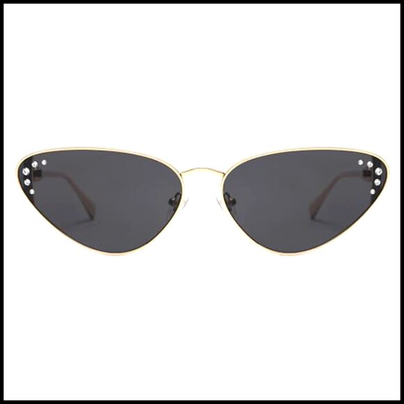 Retro Cateye Sunglasses with Rhinestone Accents UV400 Protection main image 6
